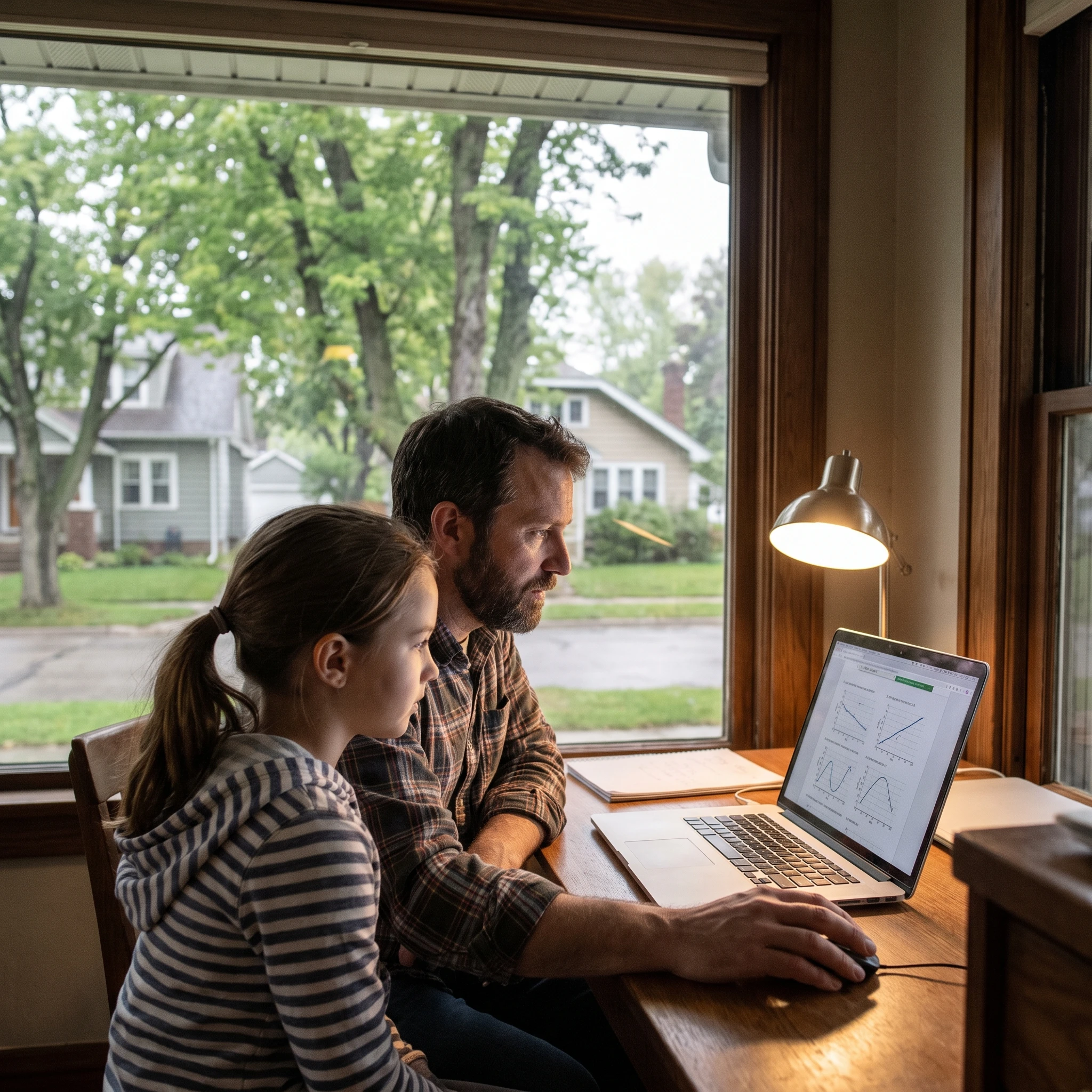 Homework help in an Illinois bungalow